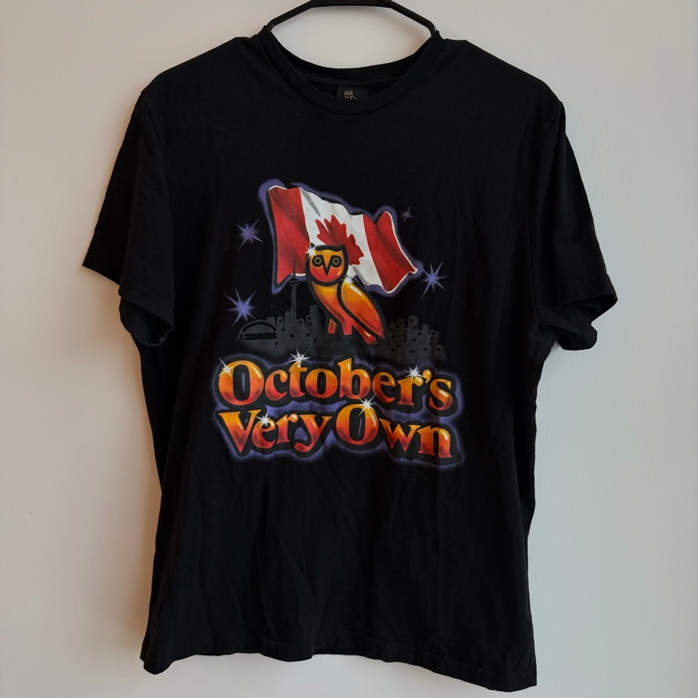 OVO Black Tee with Canadian Graphic